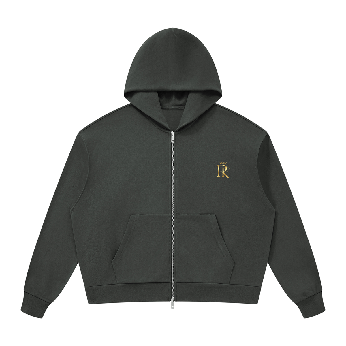 Unisex Drop Shoulder Full Zip Hoodie