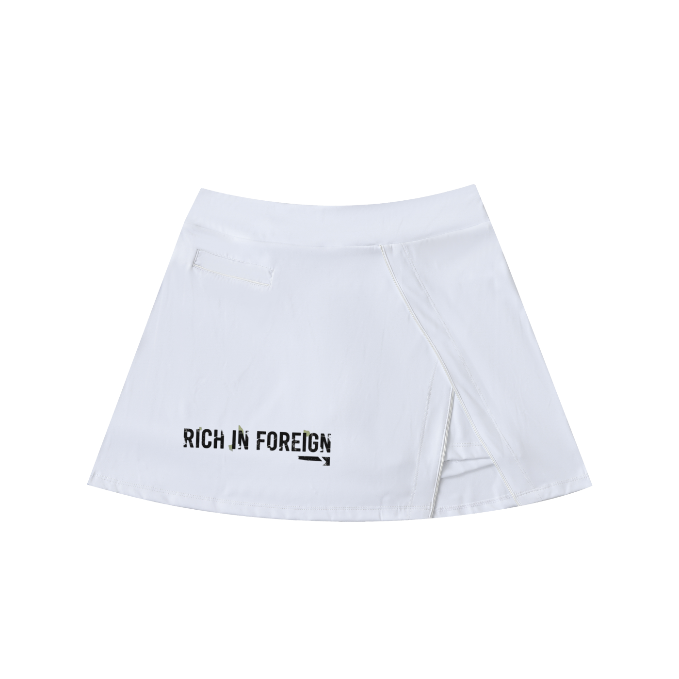 High-Waist Pocketed A-Line Skirt