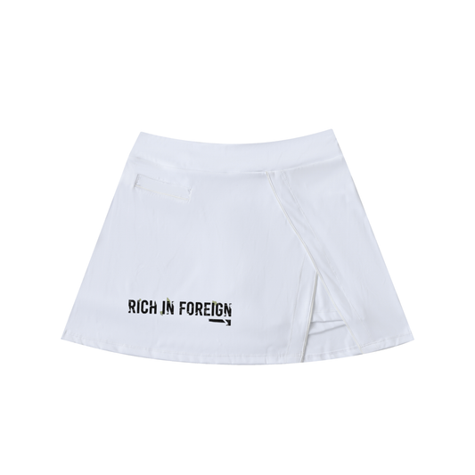 High-Waist Pocketed A-Line Skirt