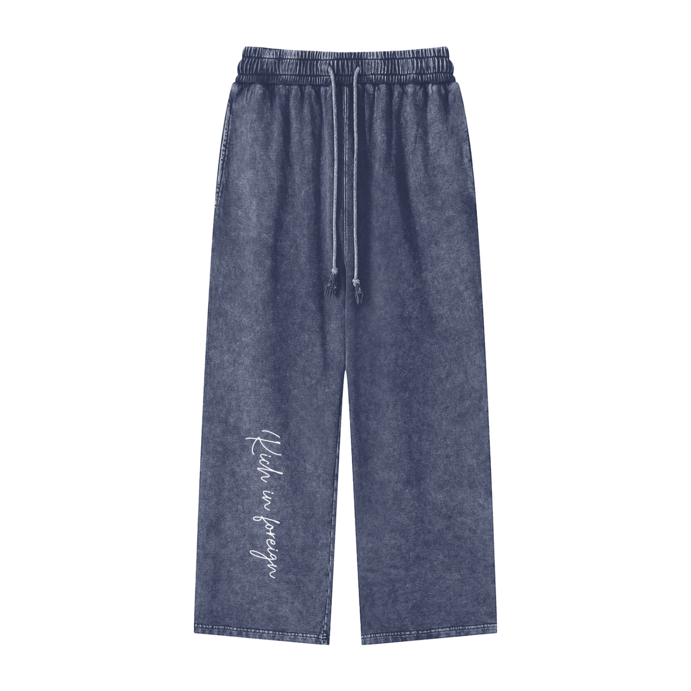 Snow Washed Straight Leg Pants