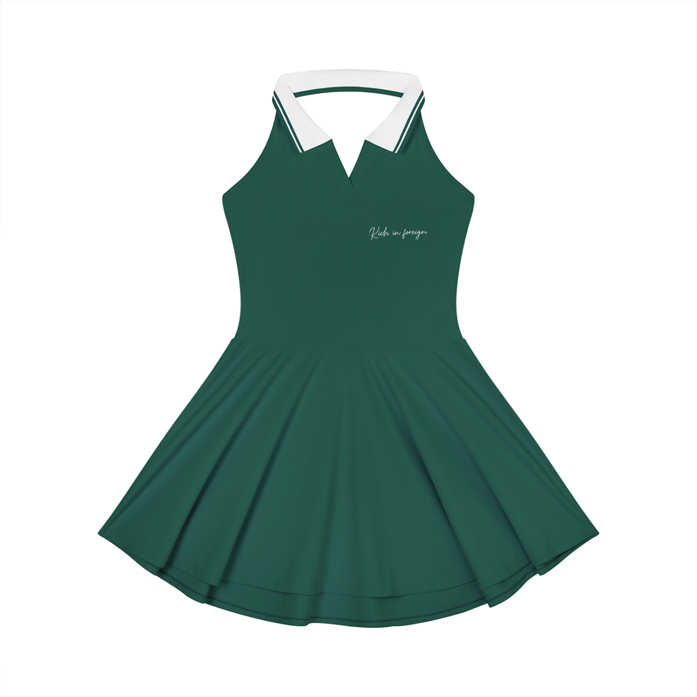 Women's Collared Halter A-Line Tennis Dress