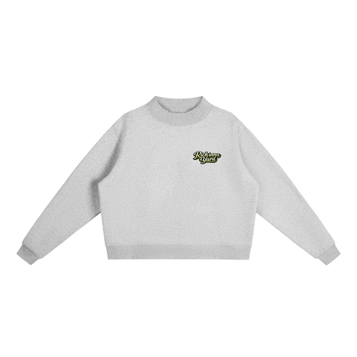 Essential Fleece Mock-Neck Crew Sweatshirt