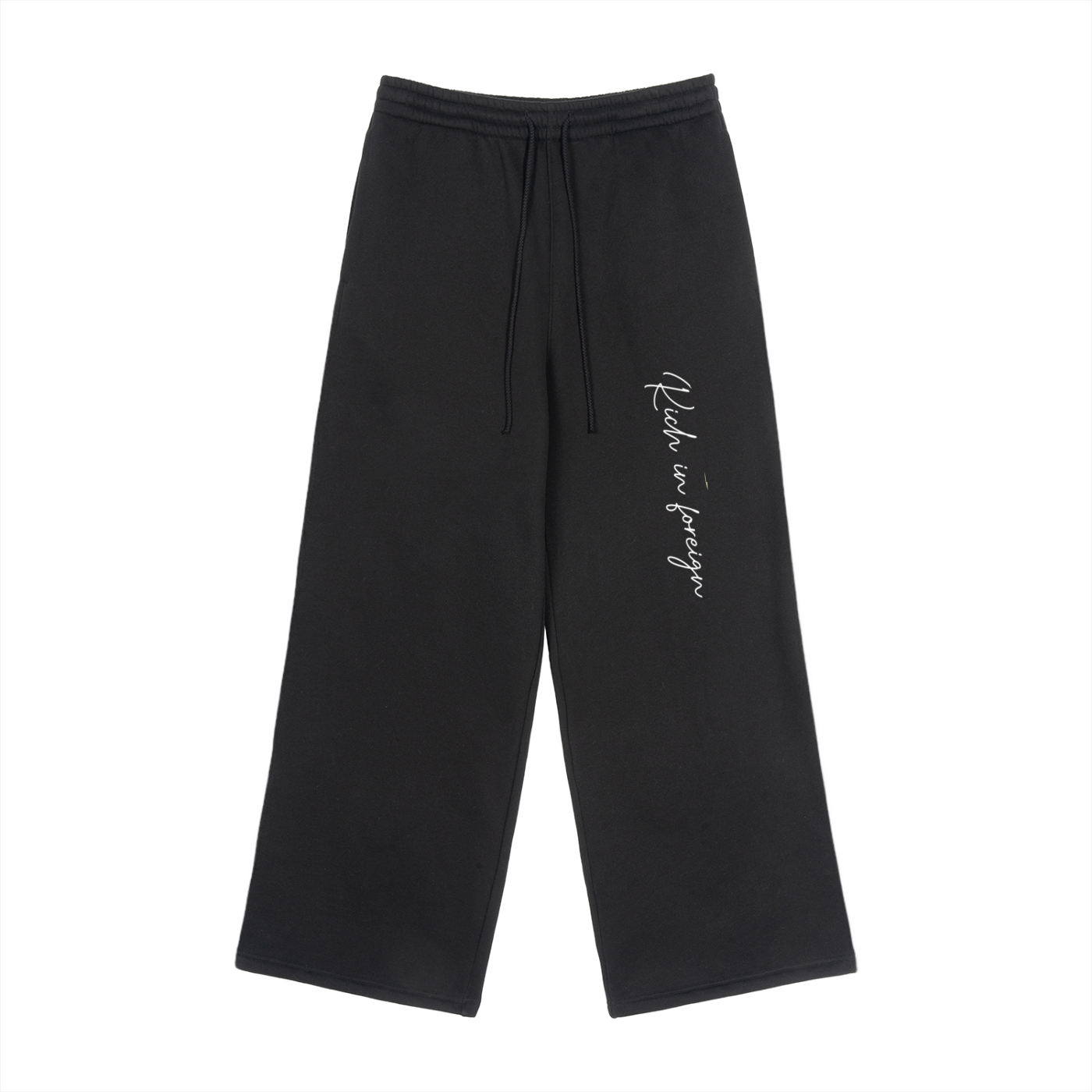 Fleece Drawstring Straight-Leg Sweatpants