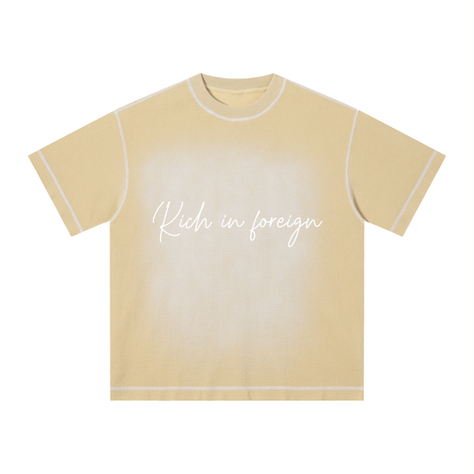 Unisex Sunfade Waffle Boxy T-Shirt