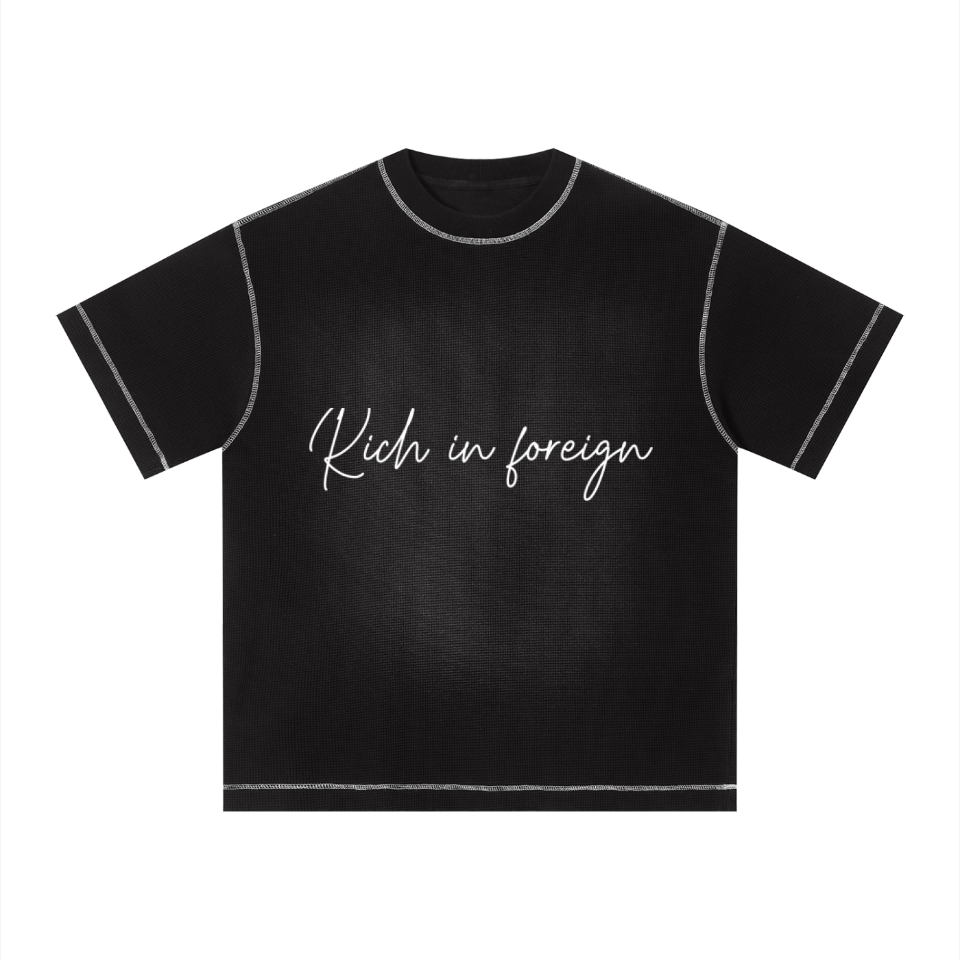 Unisex Sunfade Waffle Boxy T-Shirt