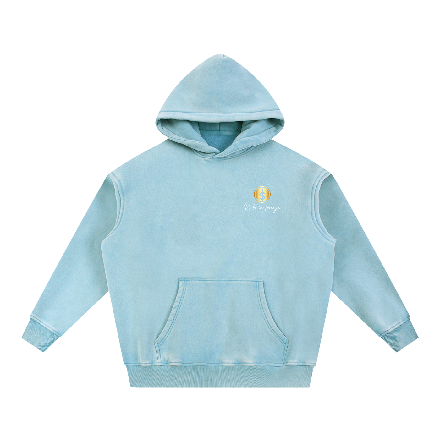 Snow Wash Fleece Oversize Hoodie