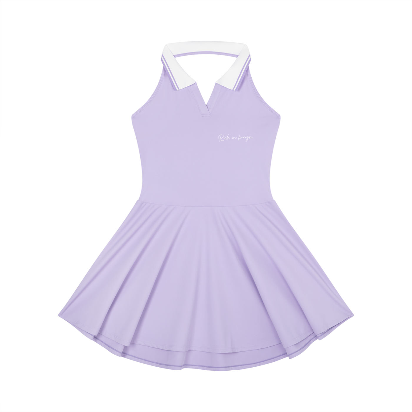 Women's Collared Halter A-Line Tennis Dress