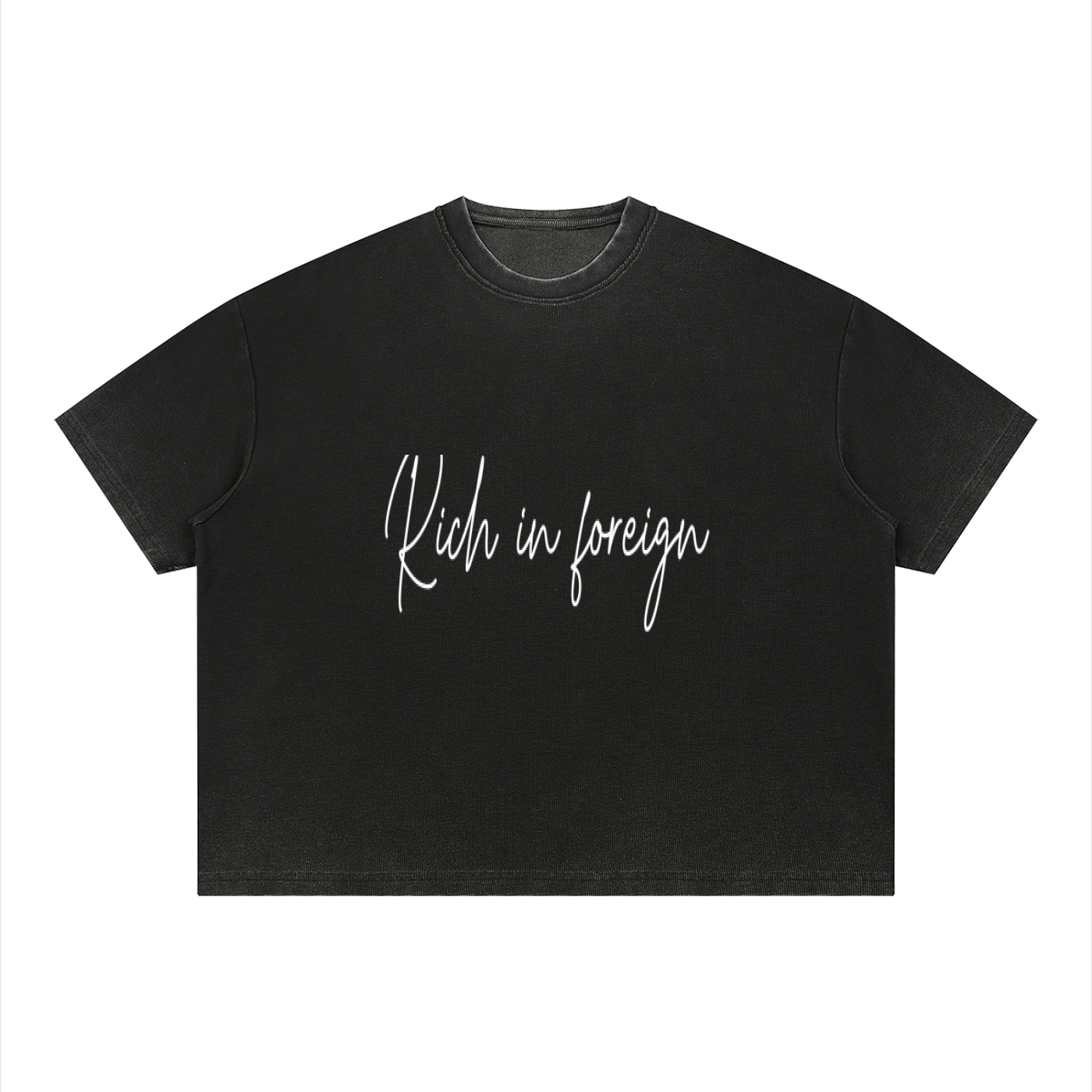 Unisex Vintage Wash Sunfade Boxy Waffle T-Shirt