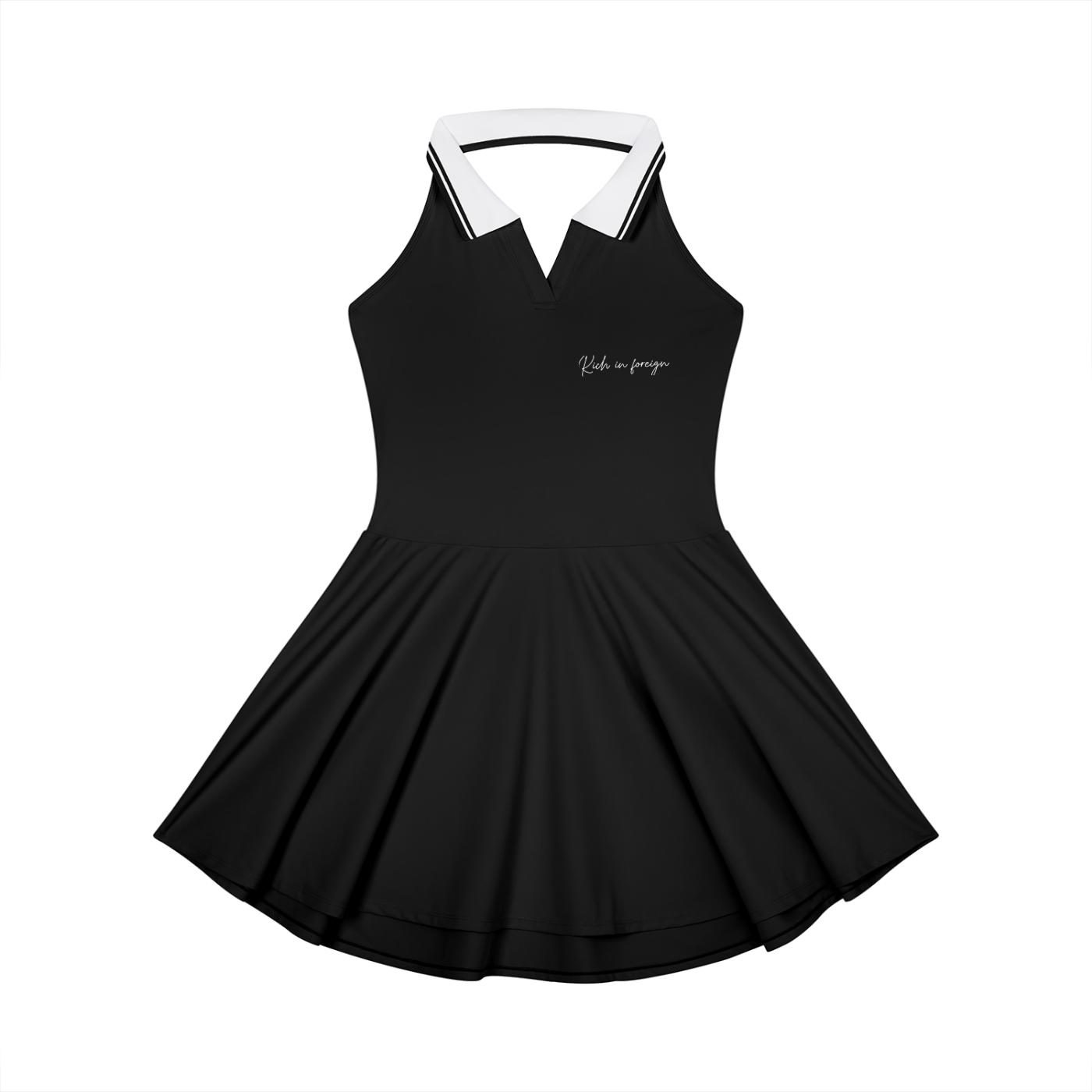 Women's Collared Halter A-Line Tennis Dress