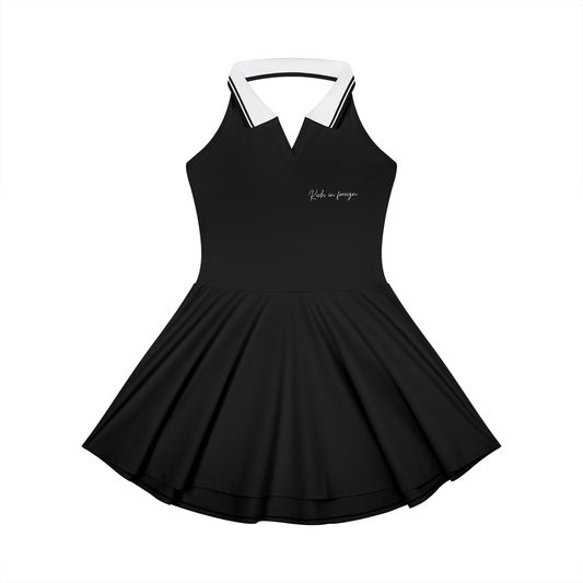 Women's Collared Halter A-Line Tennis Dress