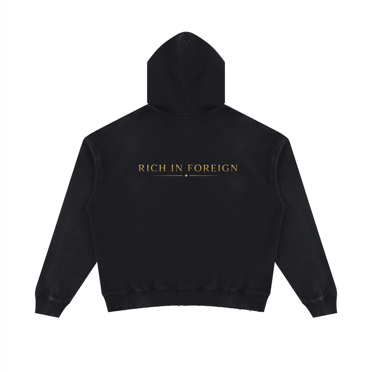 Unisex Mineral Wash Distressed Hoodie