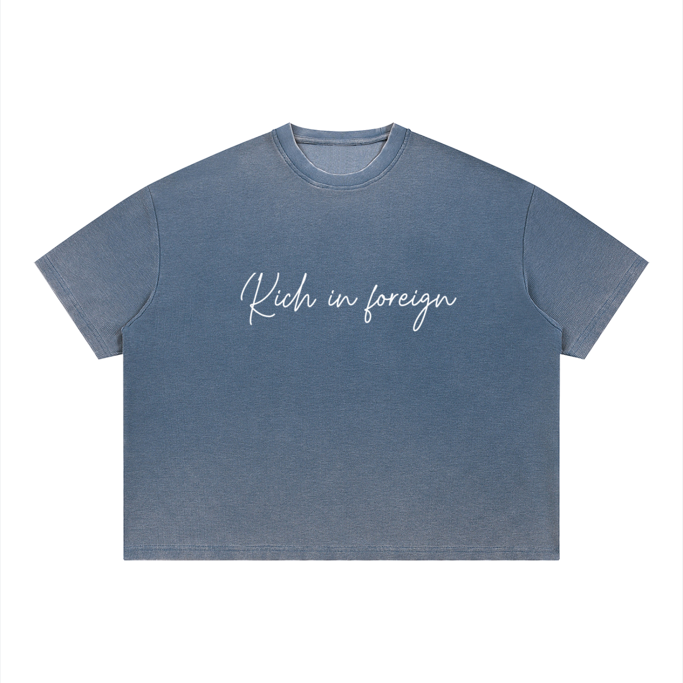Unisex Vintage Wash Sunfade Boxy Waffle T-Shirt