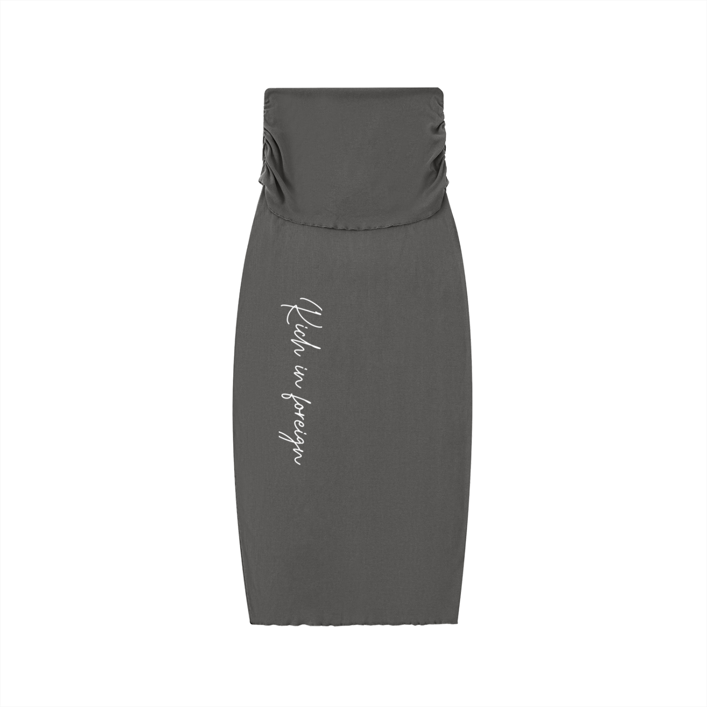 Dyed Washed Straight Hip-Hugging Slim Maxi Skirt